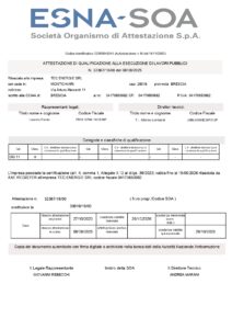 Attestazione Esna-Soa 2025